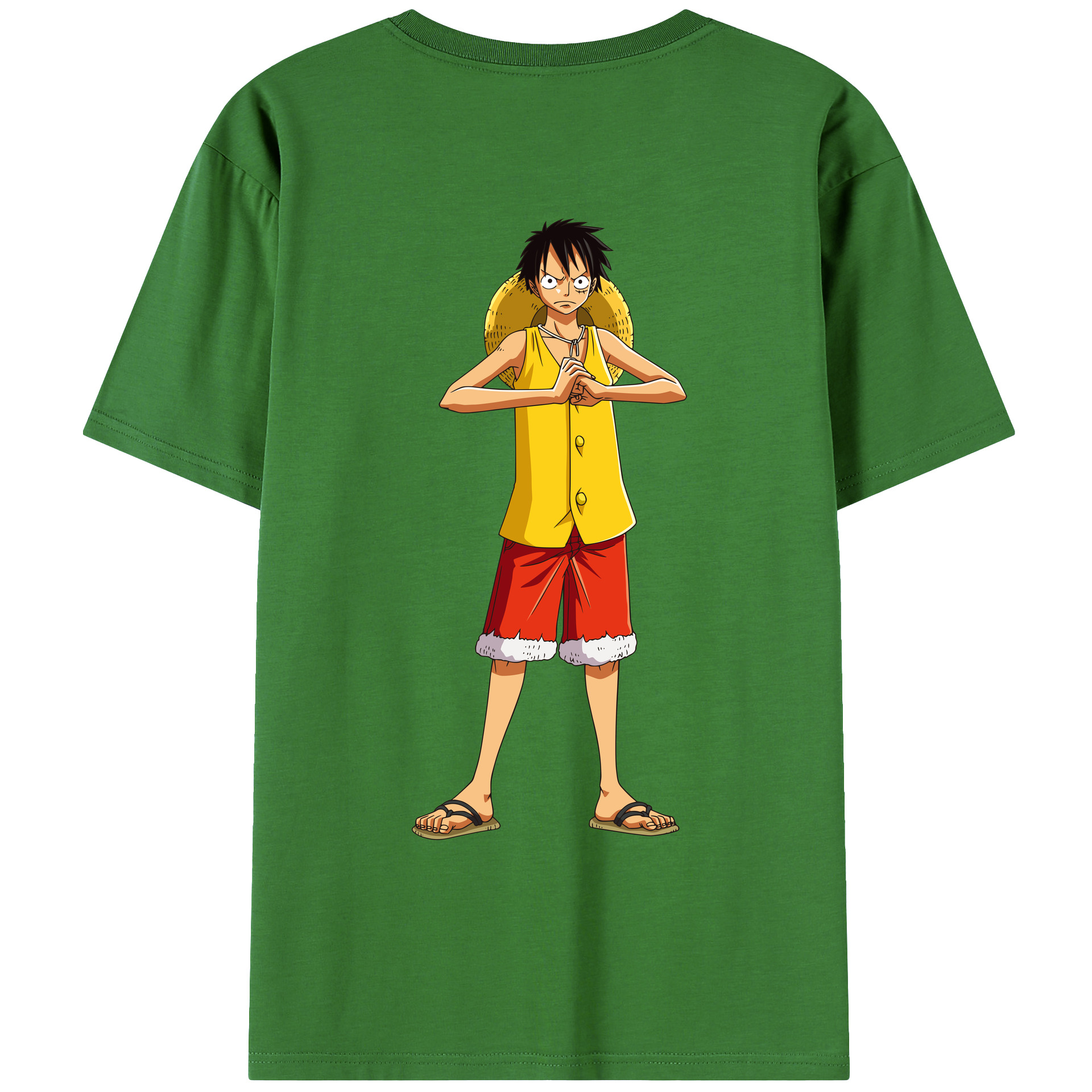 ワンピース モンキー・D・ルフィ ONE PIECE Monkey D. Luffy レディース半袖Tシャツ(バックプリント)